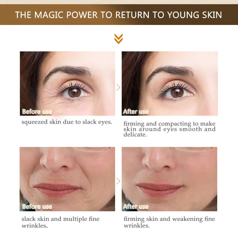 ARTISCARE Peptide Anti Wrinkle Facial Cream + Golden Eye Cream Anti-Wrinkle Anti-Aging Skin Care Whitening and Lifting Day Cream