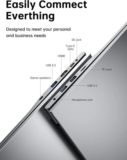 ACEMAGIC Laptop 17.3” FHD Laptop Intel Alder Lake N97 16GB RAM 512GB SSD Windows 11 Pro Notebook 180° Flip Computer Wifi5 BT5.0