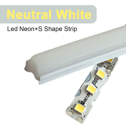 6mm 8mm Separate Silicone Neon with DC12V SMD2835 120Led/m S Shape LED Strip Light Waterproof Flexible Silicon Tube Bar DIY Sign