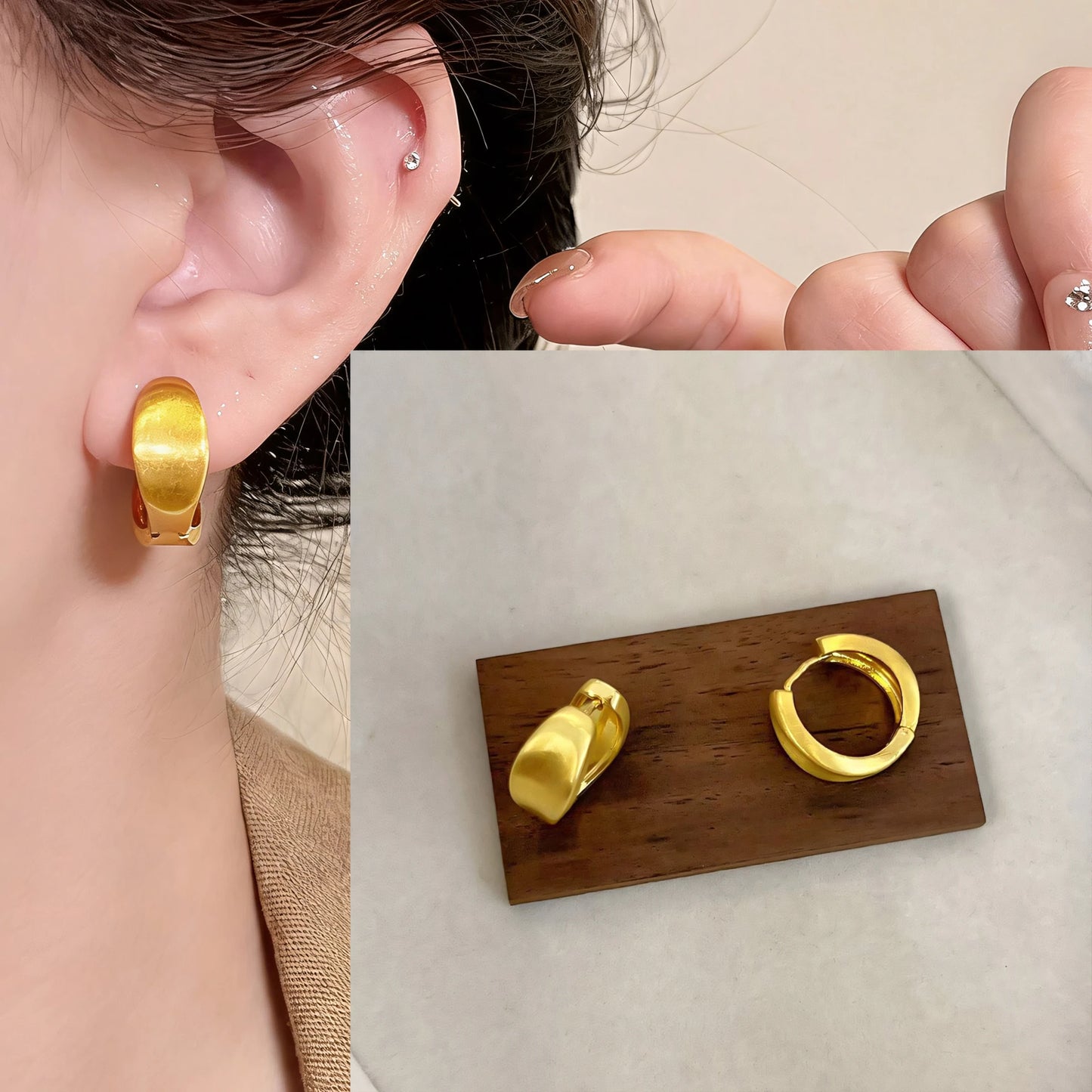 VENTFILLE 925 Sterling Silver Liquid Lava Texture Pearl Earring for Women Design Retro Versatile Jewelry Gift Dropshipping