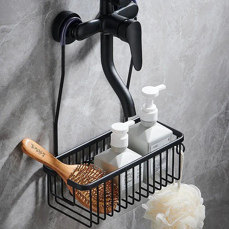 Bathroom Convenient Toilet Shower Rack No Drilling Removable Rust Prevention For Shower Organizer Storage Bathroom Shelves
