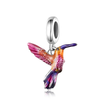 Fit Original Pan Charm Bracelet 925 Silver Rainbow Enamel Lorikeet Birrd Colorfull Parrot Bead For Making South Africa Berloque