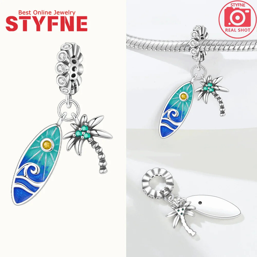 New 925 Silver Charms Greek Temple Paris Tower London Big Ben Beads Pendant Fit Original Bracelet DIY Cultural Fine Jewelry Gift