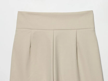 KONDALA Women Elegant Trendy Pleated Trousers Vacation Long Pants New 2026 Spring Fashion High Street Casual Office Lady Pants