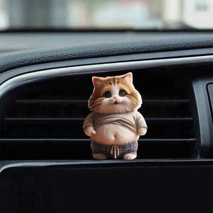 Fat Puppy Keychain 2D Flat Acrylic Cartoon Dog Ornament Car Mirror Backpacks Hanging Pendant For Home Decor T5Y8