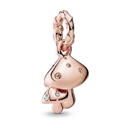 Rose Gold Fine Plated Pink Clip Dasiy Butterfly Dragonfly DIY Charms Fit Original Sterling Silver 925 Bracelet For Women Jewelry