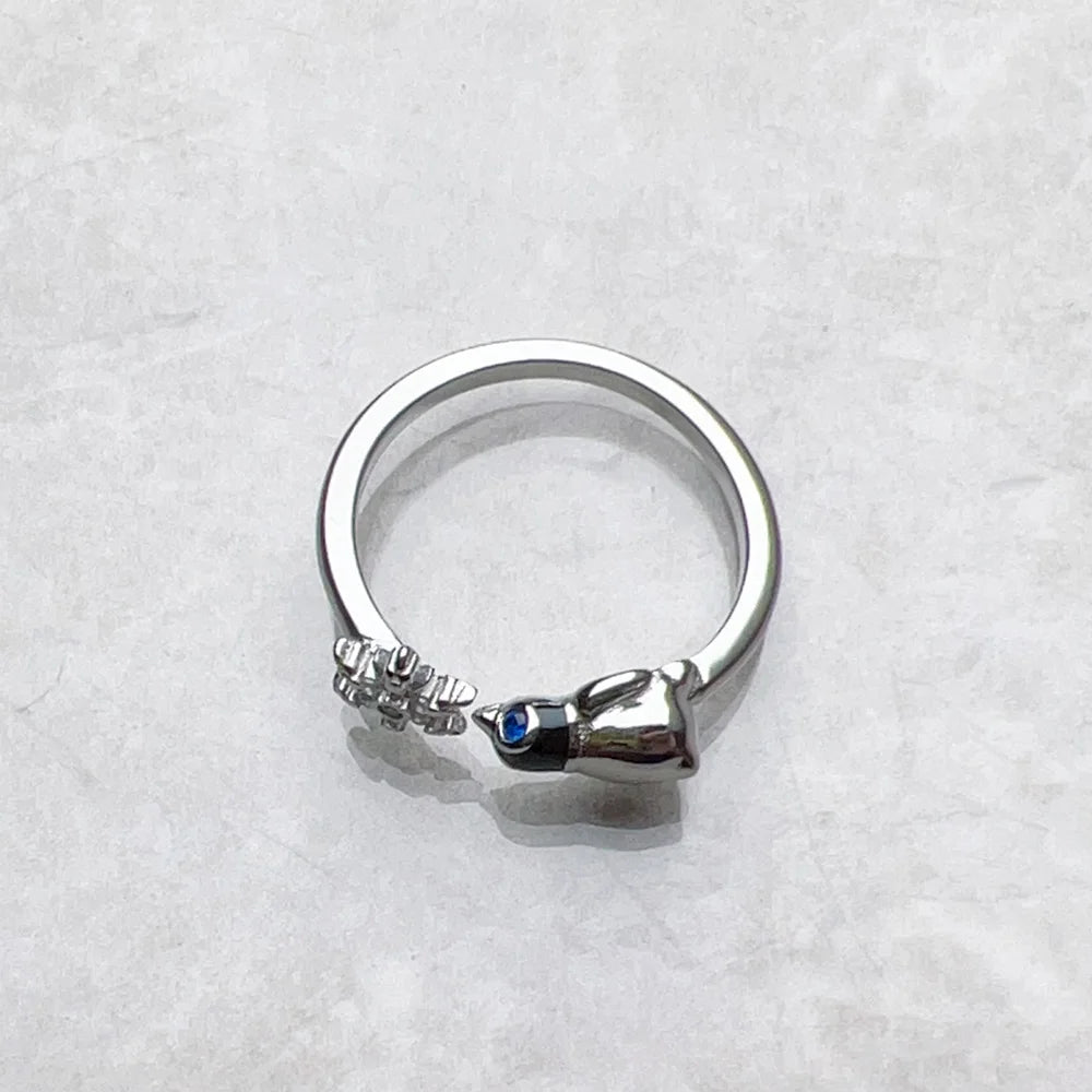Ring Snowflakes and Penguin Europe Style Cute Fine Jewelry For Women Brand New Pure 925 Sterling Silver Gift