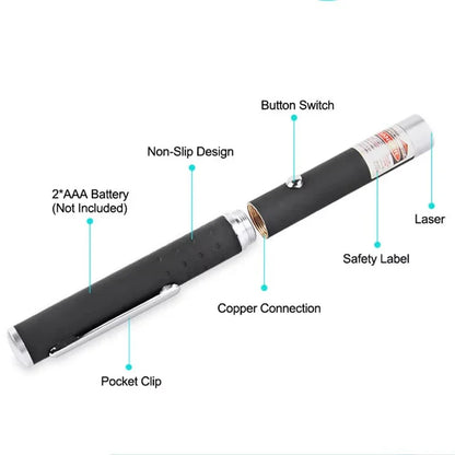 Pet Laser Pointer & LED Flashlight - Interactive Cat Scratching Toy, Christmas Gift for Cats/Kittens