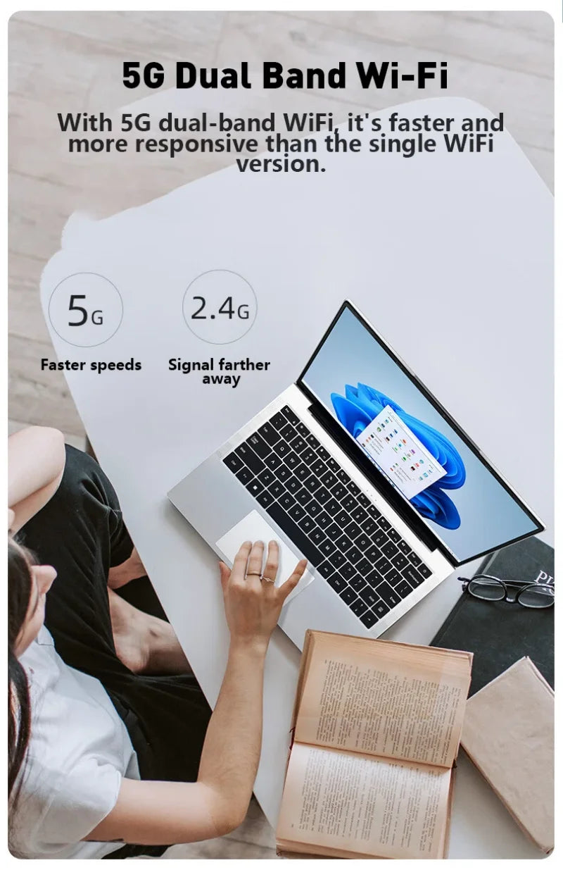 ultra-thin Gamer Laptop Intel Core i7-8650U Processor 32GB RAM 1TB 2TB SSD HD Office Study Windows 11 Pro Portable Notebook