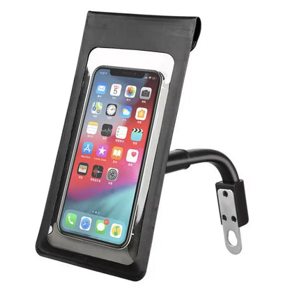 Bicycle Motorcycle Holder Waterproof TPU Touch Screen Cell Phone Rental Handle Installation for 6.5 inch Smartphone Bike Mount