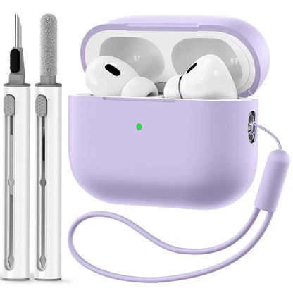 For Airpods Pro 3 Generation Cover (2025) Slim Silicone Case Full Protector Cover with Wrist Lanyard for Cute AirPods Pro 3 Case