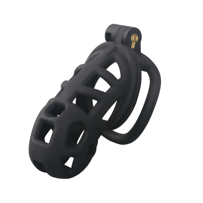 2026 New Cobra 3.0 Chastity Lock Cage SM Flirting Breathable Resin Male Virginity Device Fetish Male Penis Lock with 4 Rings