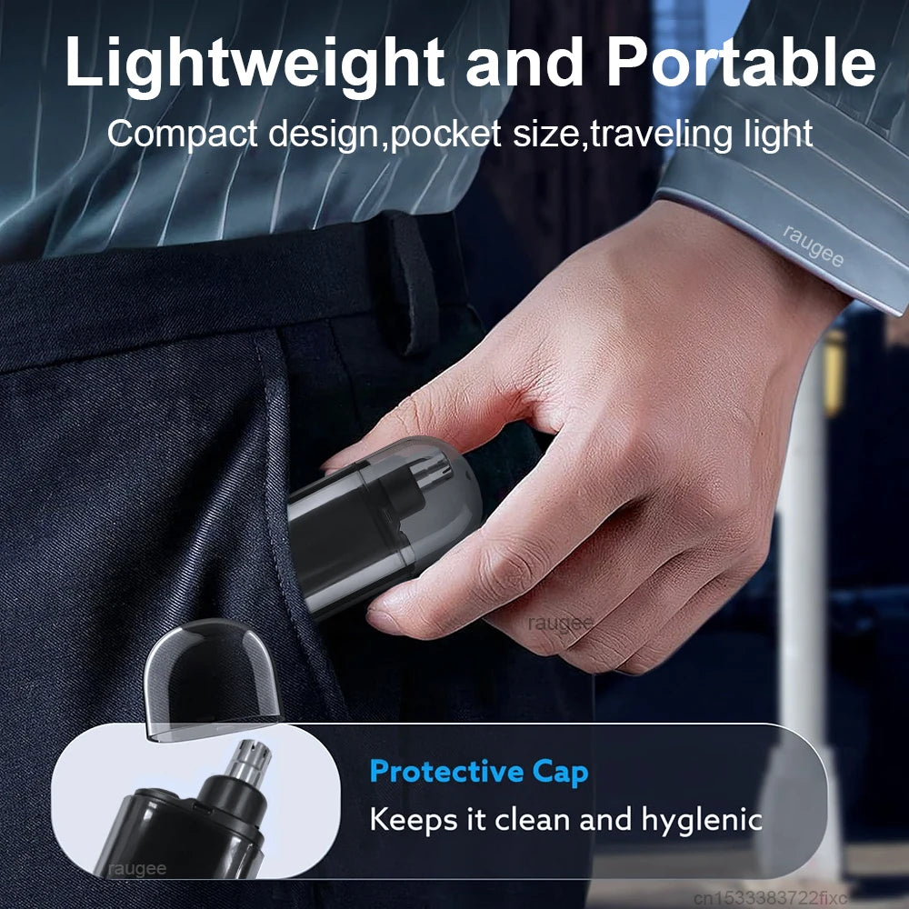 Nose Hair Trimmer Rechargeable Electric Nose Hair Remover Men Eyebrow Hair Shaving Razor Mini Pocket Portable Nose Hair Clipper