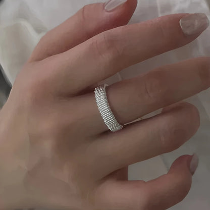 VENTFILLE 925 Sterling Silve Love Heart  Ring for Women Girl Gift Line Pearl Korean Sweet  Jewelry Birthday Gift Dropshipping