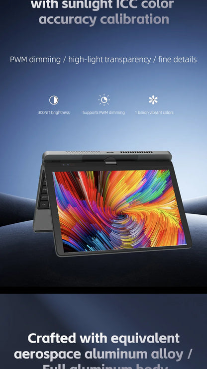 10.5Inch Touch Screen Laptop Intel N95 16GB DDR4 1TB SSD Portable Mini Office Notebook PC Full-function Type-C Port