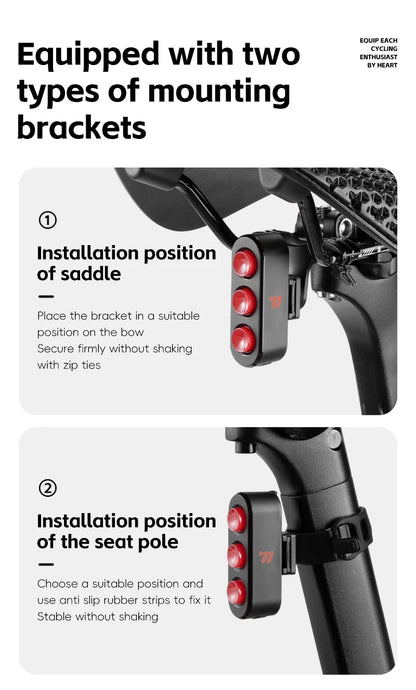 WEST BIKING Bike Taillight IP66 Waterproof Smart Brake Sensing Rear Light Auto Start/Stop LED Cycling Taillight Bike Accessories