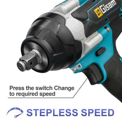 1800N.M Torque Brushless Electric Impact Wrench 1/2 inch Lithium-Ion Battery Cordless Wrench Tools For Makita 18V Battery Pins