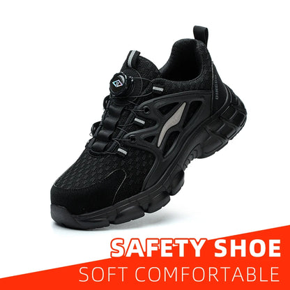 Breathable Woven Knit Industrial Construction Sneakers Industrial And Construction Site protective shoes