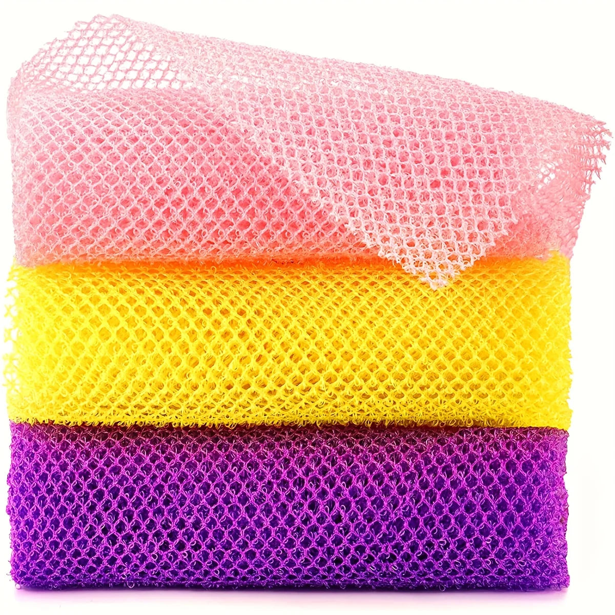 Long Nylon Scrub Towel Exfoliating Mesh African Net Bath Sponge Washcloth for Back Shower Skin Care Towel Exfoliating Body Scrub