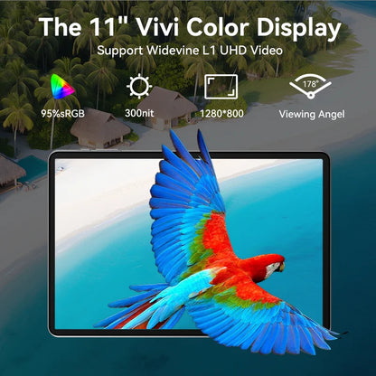 SVITOO P11 Tablet Android 15 2025 11 Inch Unisoc T606 16GB RAM 128GB ROM 8000mAh Battery Widevine L1 Optional With Case Keyboard