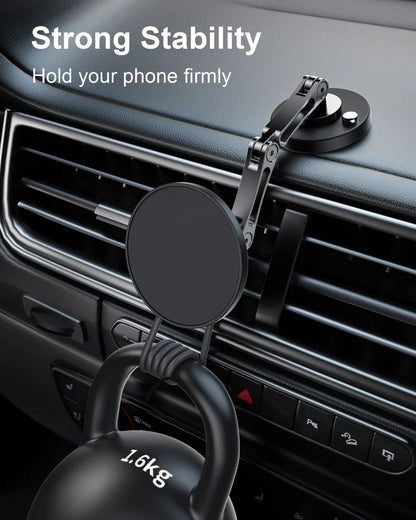 Magnetic Car Phone Holder Wireless Charger Phone Stand Rotation Mobile Phone Holder Fast Charging for IPhone 16 15 14 13 xiaomi
