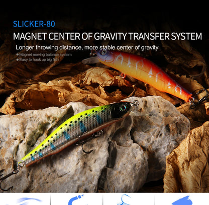 BEARKING 80mm 8.5g Professional Quality Magnet Weight Fishing Lures Minnow Crank Hot Model Artificial Bait Tackle