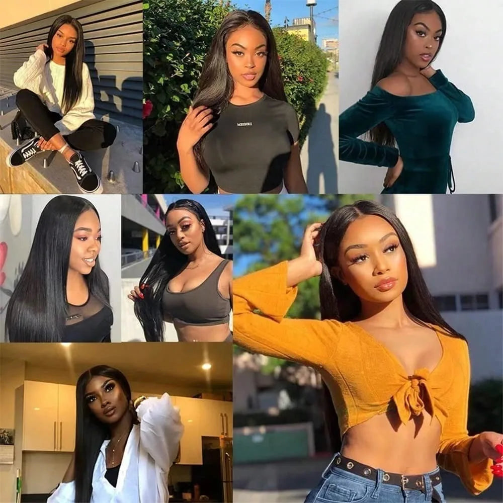 26 28 30 32 Inch 15A Human Hair Bundles Straight Bundles Human Hair Unprocessed Brazilian Virgin Hair Straight 3/4 Bundles Unit