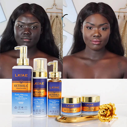 LKIAE Retinol Whitening Skin Care Set, Moisturizing, Reduce Wrinkles, Fine Lines, Dark Spots, With Collagen, Snail Extract
