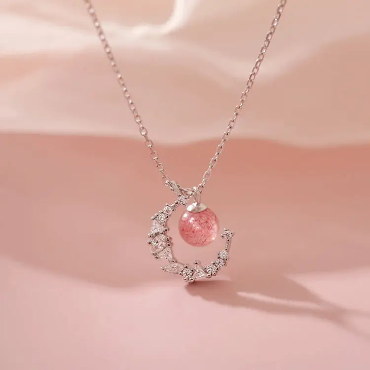 Silver Color Love Asymmetric Chain Necklace for Women Sweet Temperament Party Jewelry 925 Stamp Gifts Dropship