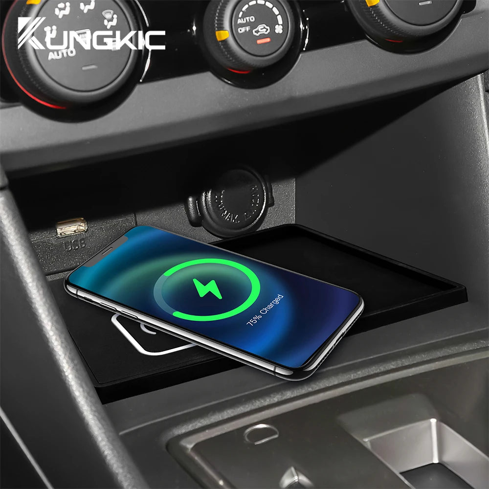 For Subaru XV Impreza 2018 2019 2020 2021 2022 15W Car Wireless Charger Mobile Phone Fast Charging Holder PVC