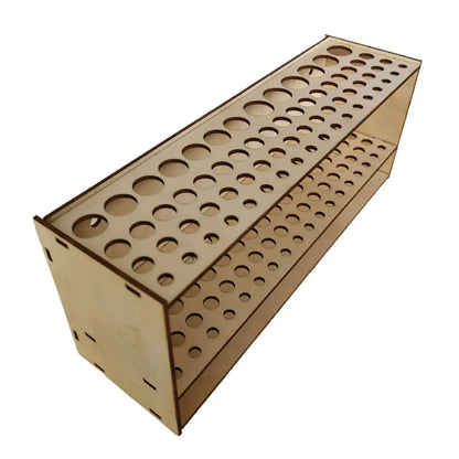 67Holes Wall Mount Premium Wooden Brush Holder Artist Desk Organizer Pencil Paint Brushes Display Storage Box Paint Brush Holder