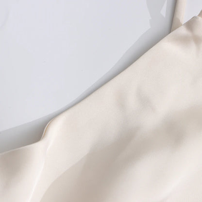 TWOTWINSTYLE Solid Spliced Ruffles Slimming Dresses For Women O Neck Sleeveless High Waist Temperament Mini Dress Female Fashion