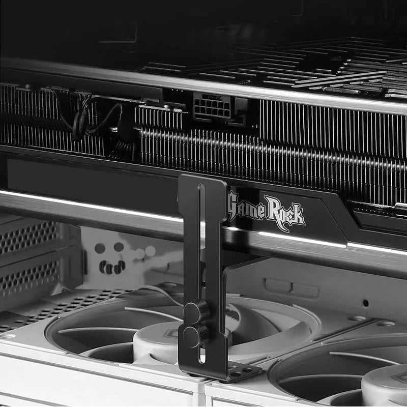 Computer Graphics Card Holder Chassis Fan Support Fixed Metal Bracket 6-96mm Adjustable GPU Holder