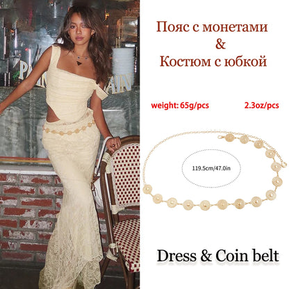 Mingmingxi Summer Sleeveless 2 Piece Sets Womens Outfits Elegant Formal Events Wedding Guest Dresses Sexy Cropped Top and Skirt
