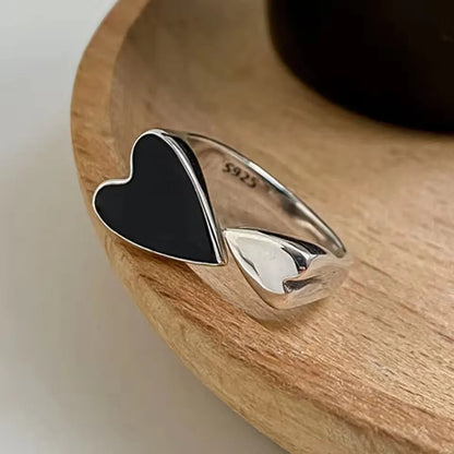 VENTFILLE 925 Sterling Silve Love Heart  Ring for Women Girl Gift Line Pearl Korean Sweet  Jewelry Birthday Gift Dropshipping