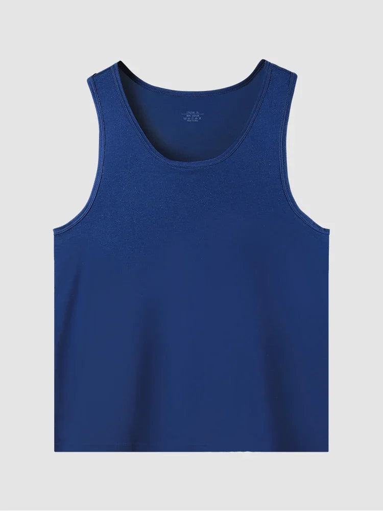 Men's pure cotton vest breathable slim youth sports foundation hurdle I loose summer thin halter undershirt