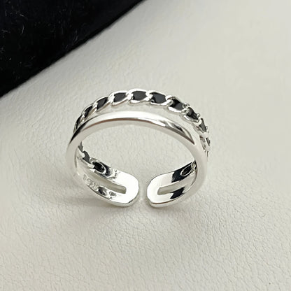 VENTFILLE 925 Sterling Silve Love Heart  Ring for Women Girl Gift Line Pearl Korean Sweet  Jewelry Birthday Gift Dropshipping