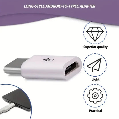5Pcs Micro USB Female To Type C Male Adapter Converter for Android Smart Phone Tablet USB Type C To Micro USB Connector
