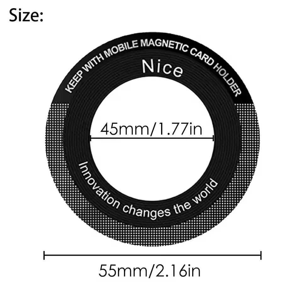 Heat Sink Magnetic Ring Phone Holder Accessory Magnetic Attraction Plate For iPhone Samsung Xiaomi For Wireless Charging Base