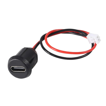 10/20PCS Type-C Female 2P Direct Crimp USB Female Chassis C Connector Jack Female Charging Port Waterproof with Card Buckle