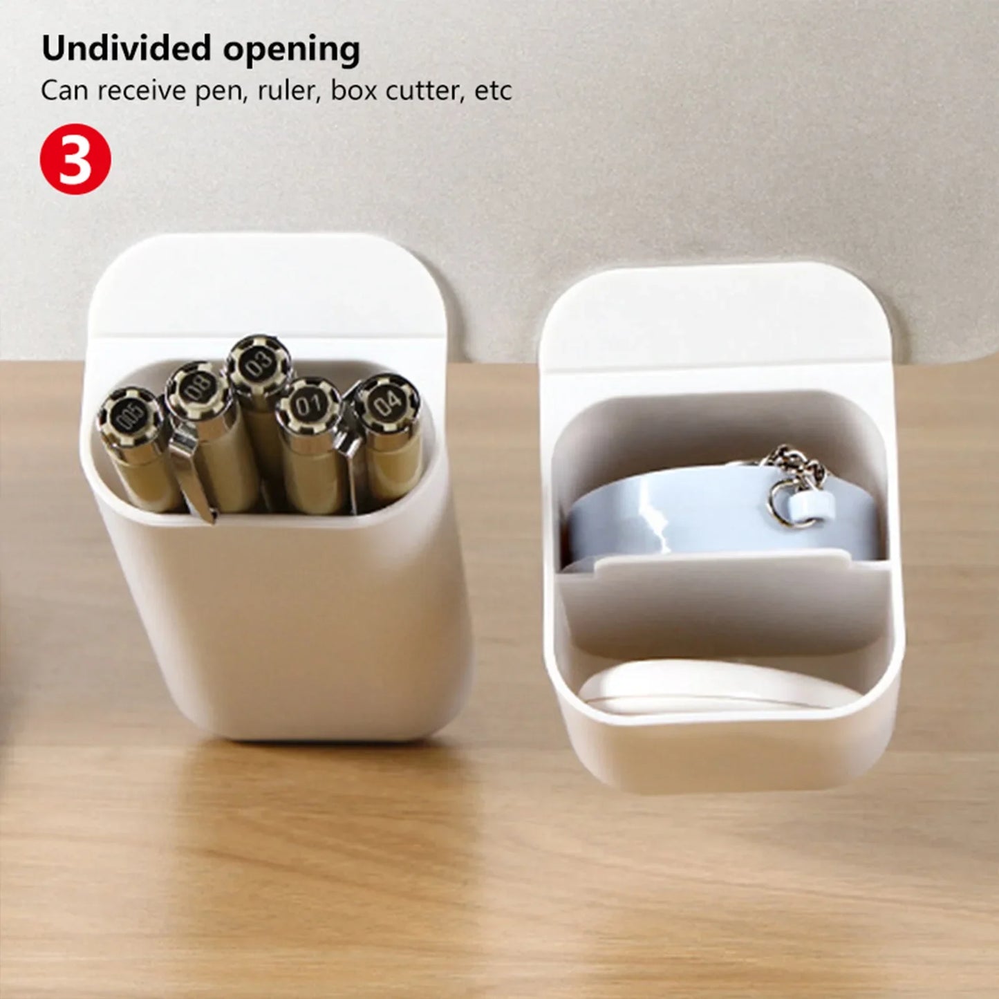 New Wall Mounted Storage Box No Punching TV Remote Control Storage Pen Holder Desk Organizer Multifunction Desk Organizers Shelf