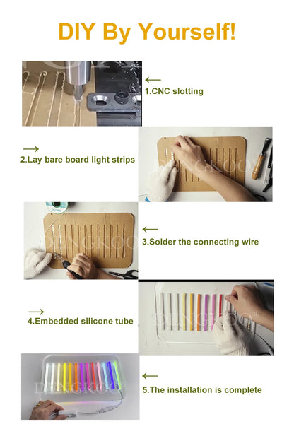 0.5-10m 6mm 8mm Silicone Neon Strip Tube Bendable Separate Newly Flexible For DIY LED Neon Sign Waterproof IP67