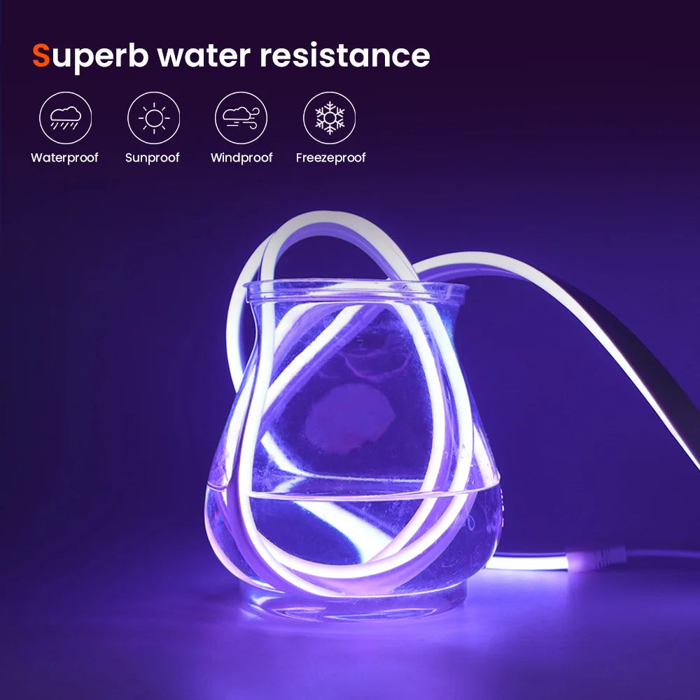 5V 12V 24V RGB LED Neon Strip Neon Sign Waterproof Flex Silicone Tube Light 3535 108LEDs/m with 4pin Plug Decor 0.5m 1m 2m 5m