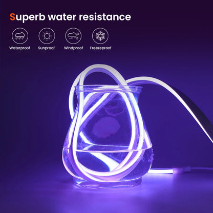 5V 12V 24V RGB LED Neon Strip Neon Sign Waterproof Flex Silicone Tube Light 3535 108LEDs/m with 4pin Plug Decor 0.5m 1m 2m 5m