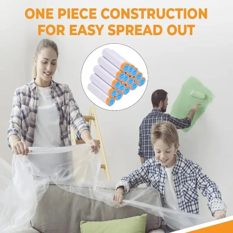 Disposable Cuttable Dust Film Self-adhesive Dustproof Film Automotive Paint Masking Tape for Furniture Dormitory Dust Protection