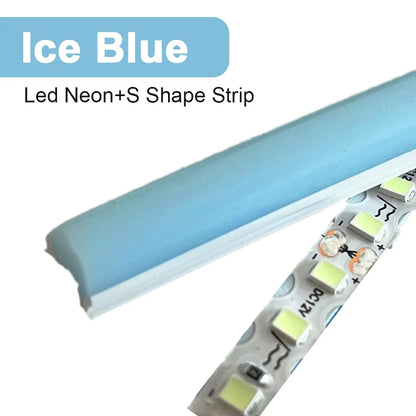6mm 8mm Separate Silicone Neon with DC12V SMD2835 120Led/m S Shape LED Strip Light Waterproof Flexible Silicon Tube Bar DIY Sign