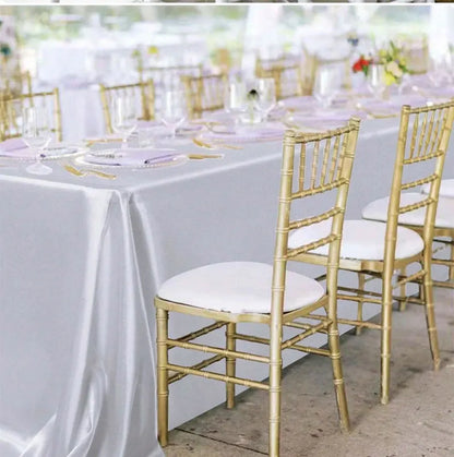 Rectangle Wedding Satin LargeTablecloth Bright Smooth Silk Table Cover Christmas Anniversary Dining Party high-end Table Decor