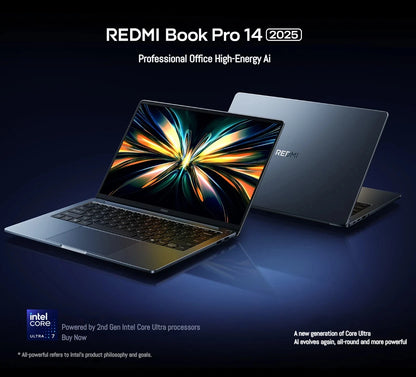 Xiaomi REDMI Book Pro 14 Laptop Ultra 7 255H/Ultra 5 225H Intel Arc Graphics 32GB LPDDR5X 1T SSD 14-inch 120Hz 2.8K Screen
