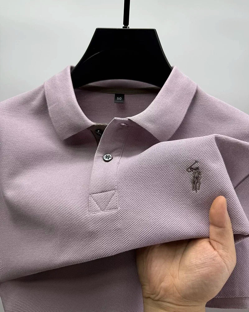 100% cotton luxury men's short sleeve polo shirt high-end brand fashion pony embroidery new comfort summer trend Paul T-shirt