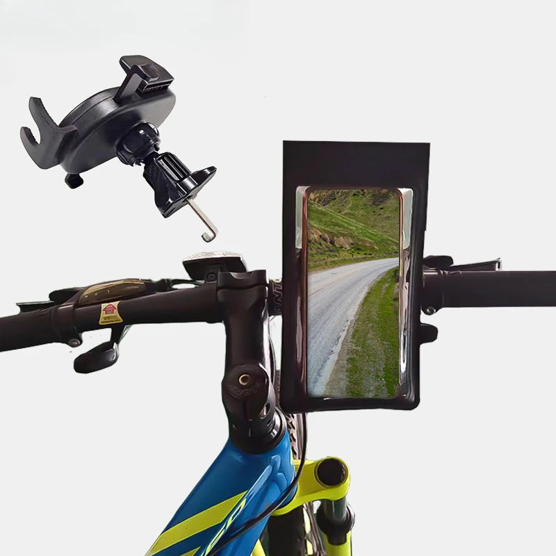 Bicycle Motorcycle Holder Waterproof TPU Touch Screen Cell Phone Rental Handle Installation for 6.5 inch Smartphone Bike Mount